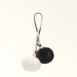 Furla Keyrings|Keyrings<Allegra Charm bianco+nero