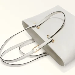 Furla Shoulder Bags|Totes<Duetto Tote L marshmallow+grigio int.