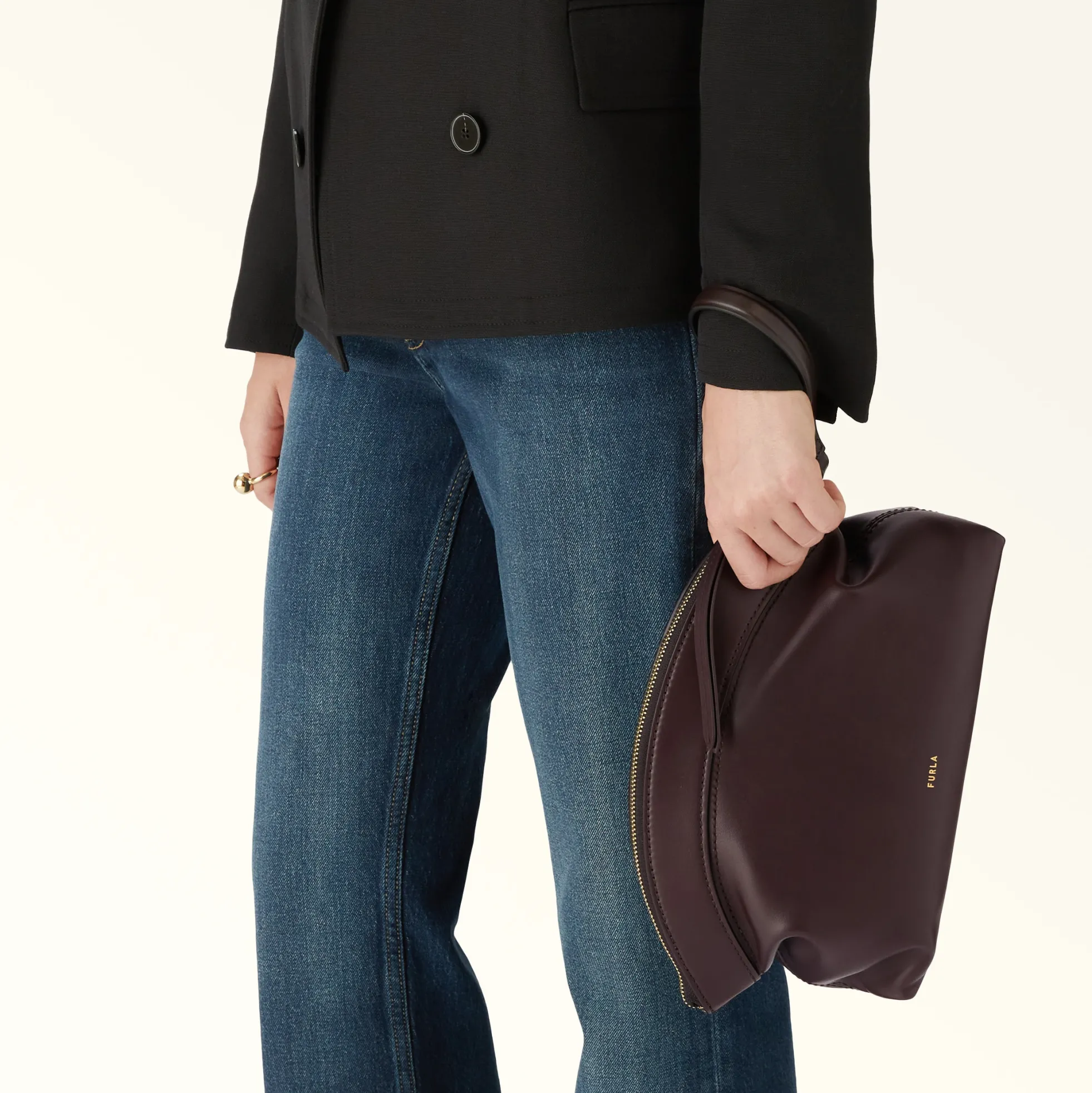 Furla Mini Bags And Pouches|Mini Bags And Pouches<Erica Pouch dark coffee