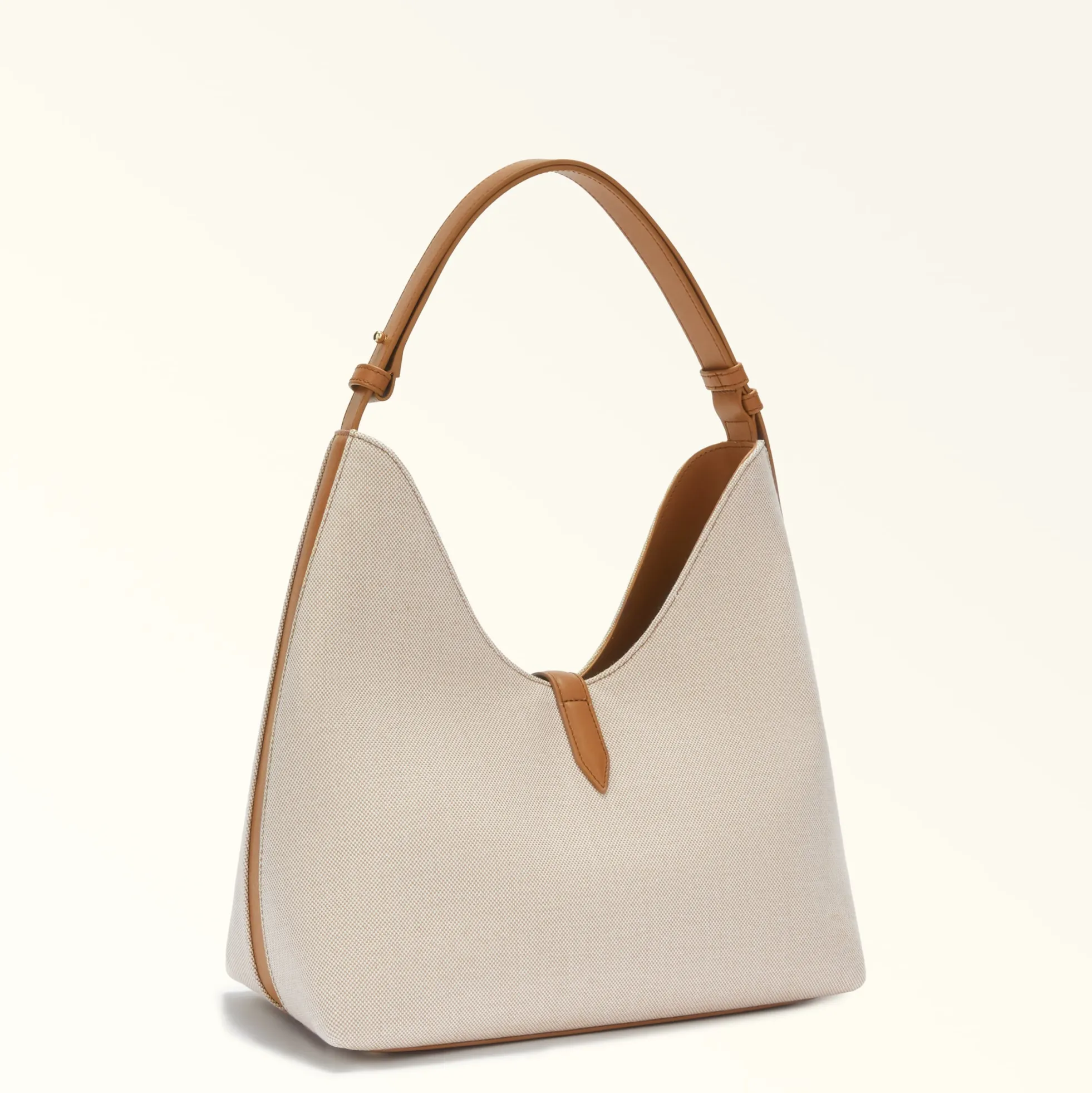 Furla Shoulder Bags|Furla Goccia<Goccia Shoulder Bag M naturale+brandy