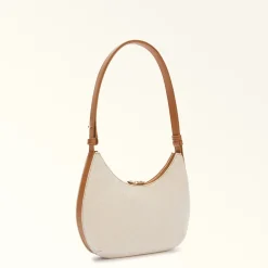 Furla Shoulder Bags|Furla Goccia<Goccia Shoulder Bag S naturale+brandy
