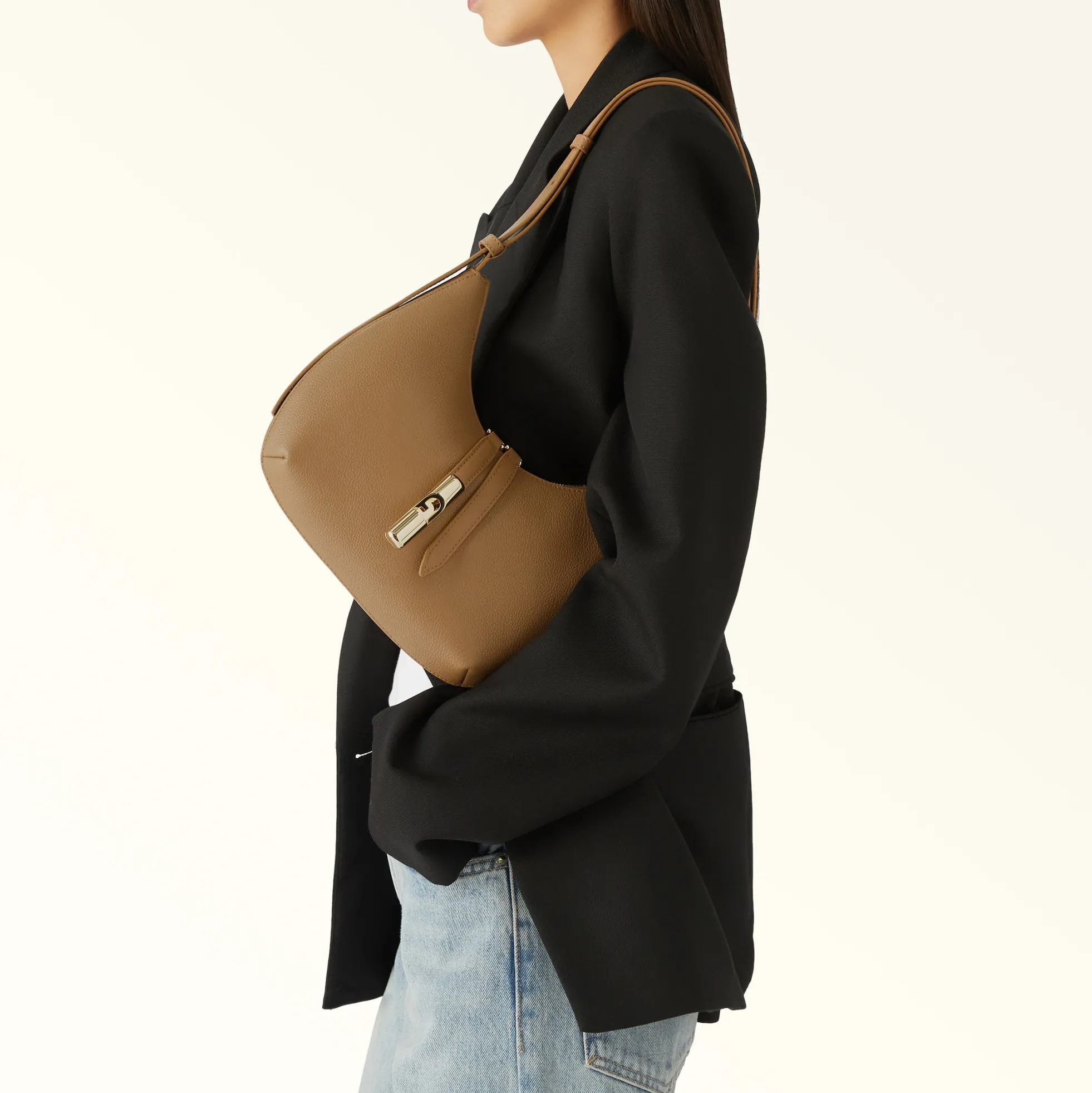 Furla Shoulder Bags|Furla Goccia<Goccia Shoulder Bag S deserto
