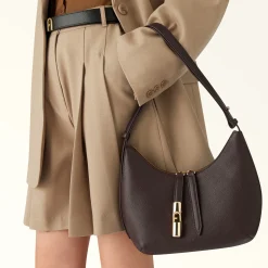 Furla Shoulder Bags|Furla Goccia<Goccia Shoulder Bag S cioccolato