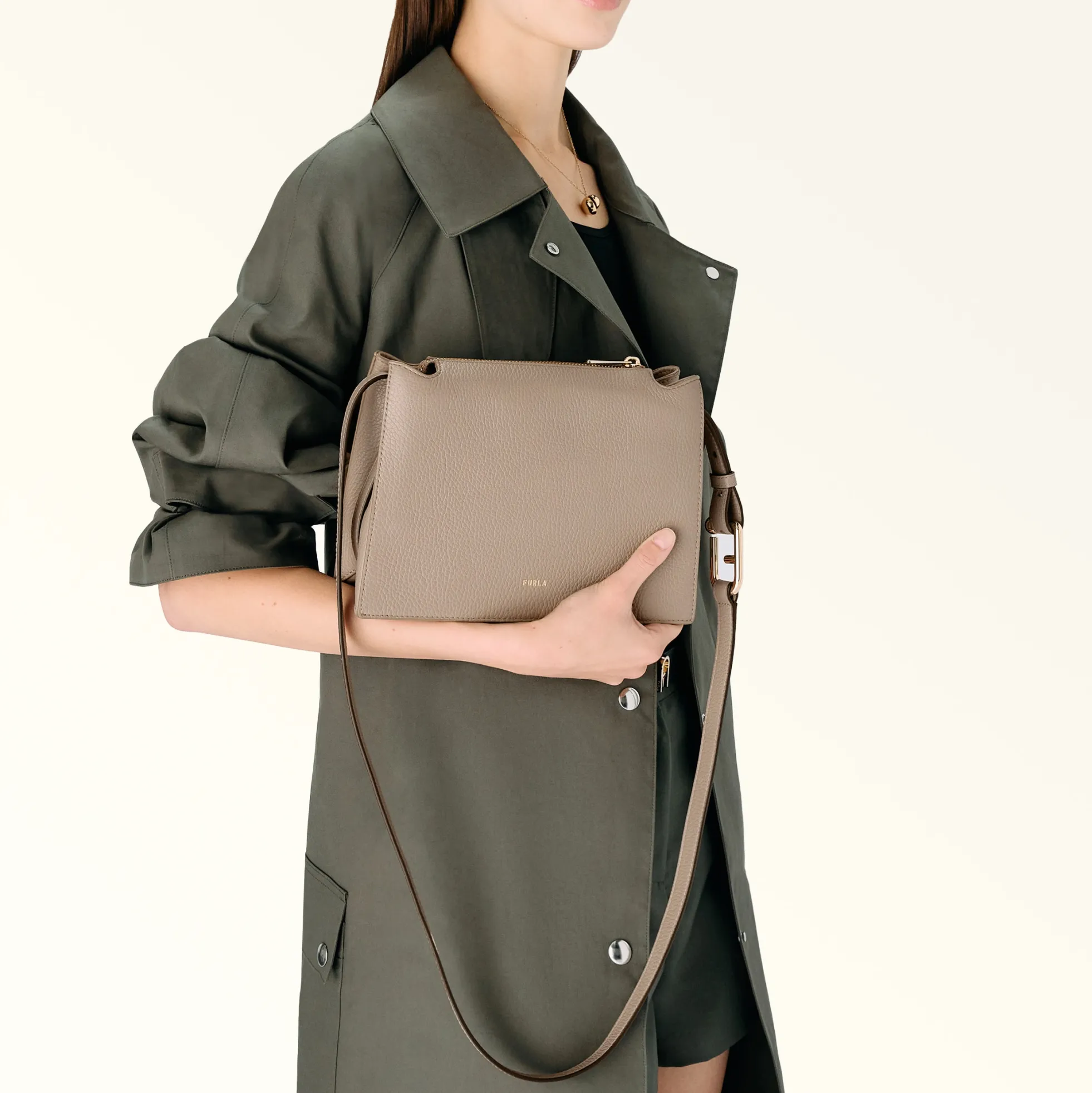 Furla Crossbodies|Furla Nuvola<Nuvola Crossbody S stucco gray