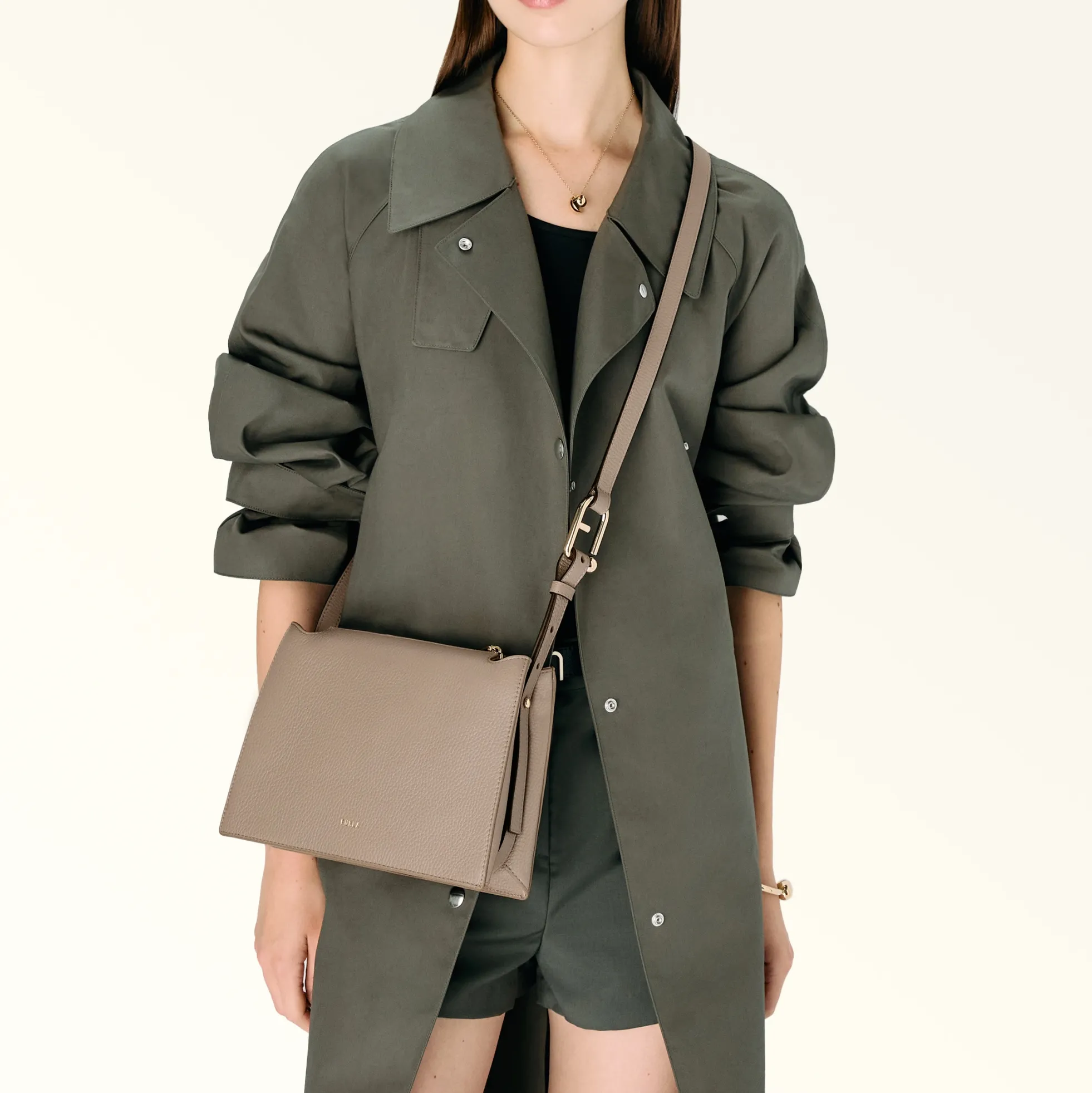 Furla Crossbodies|Furla Nuvola<Nuvola Crossbody S stucco gray