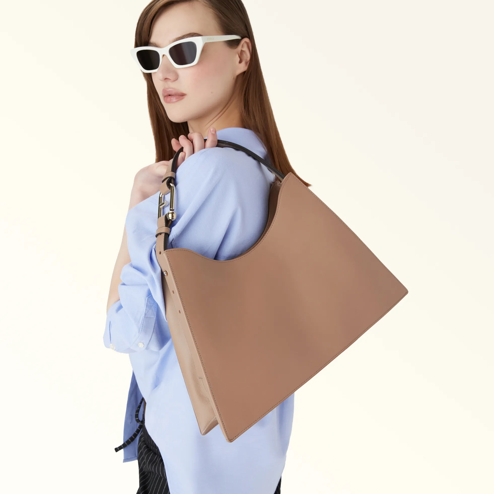 Furla Shoulder Bags|Totes<Nuvola Shoulder Bag L greige