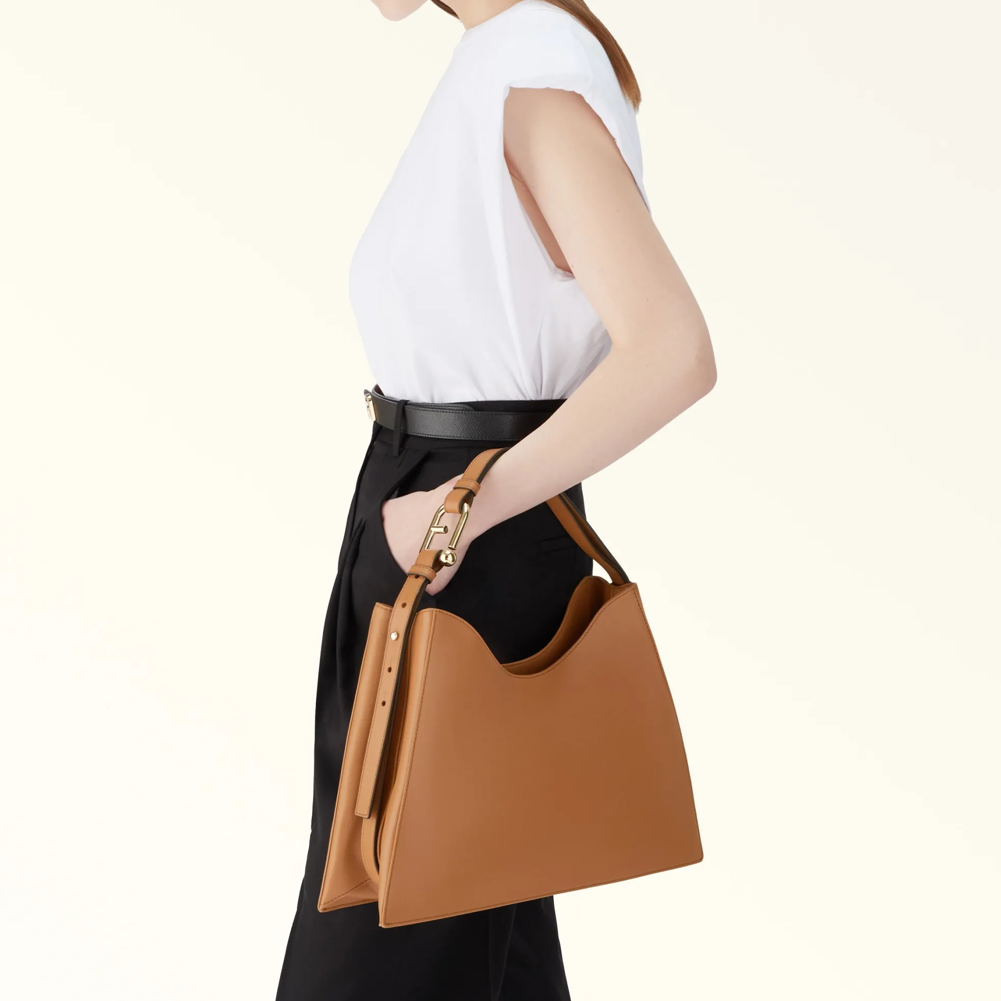 Furla Maxi Bags|Shoulder Bags<Nuvola Shoulder Bag L brandy