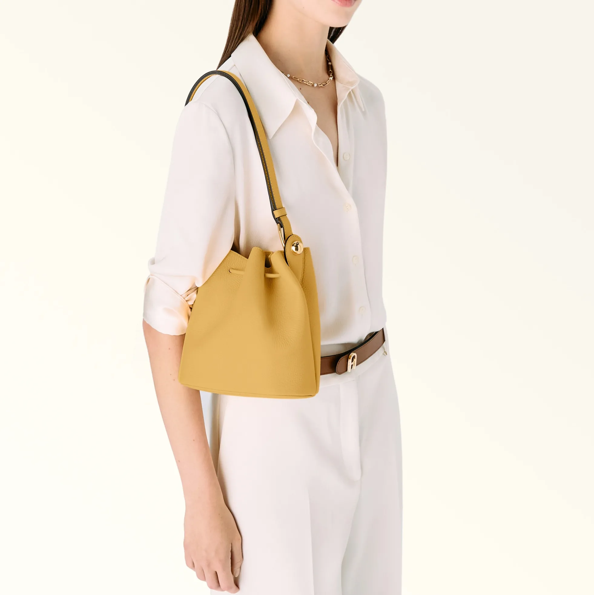Furla Shoulder Bags|Bucket Bags<Sfera Bucket Bag MINI crema