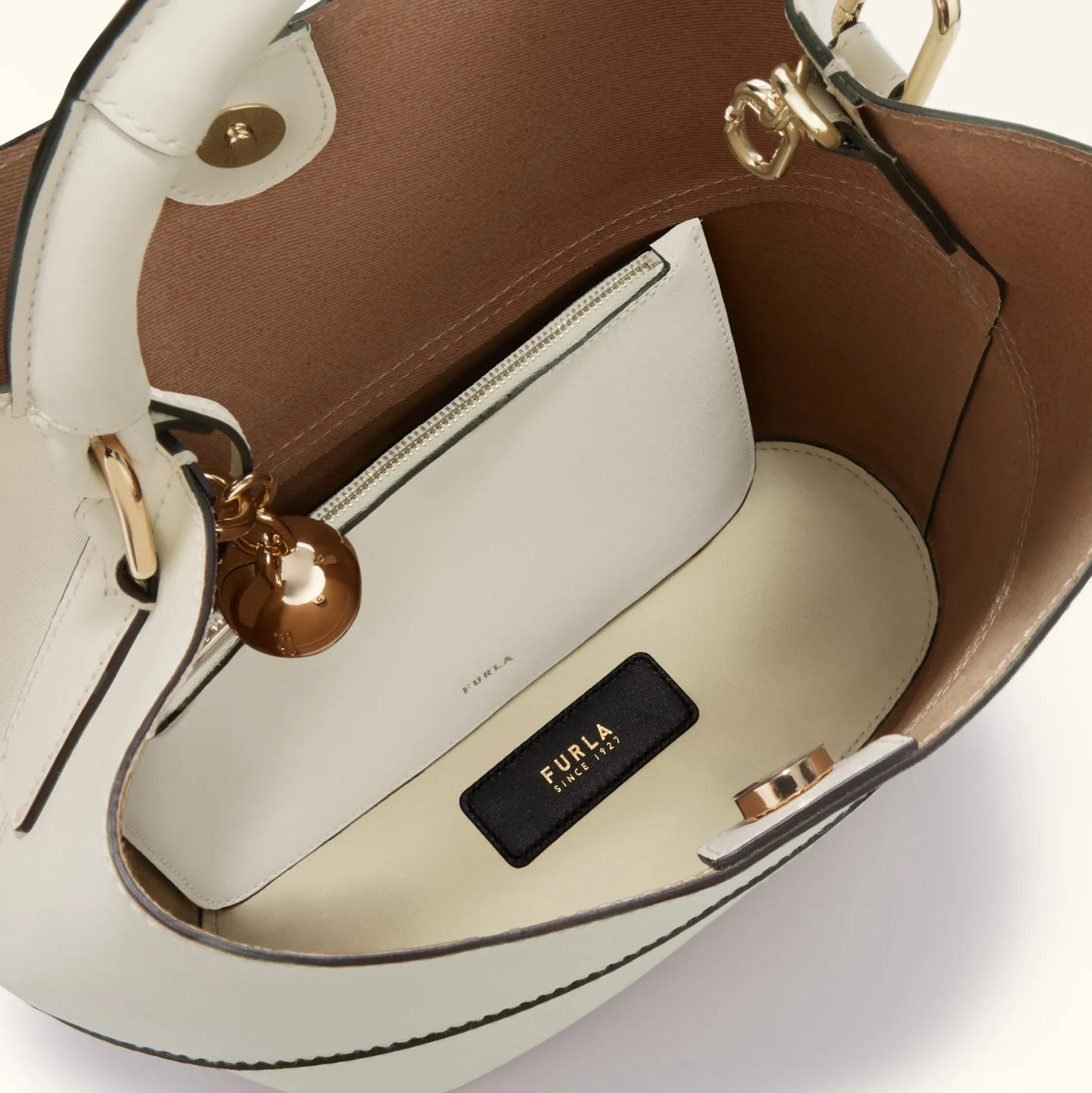 Furla Bucket Bags|Top Handles<Sfera Bucket Bag S panna+avena int.