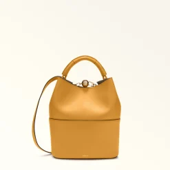 Furla Bucket Bags|Top Handles<Sfera Bucket Bag S senape+vaniglia int.