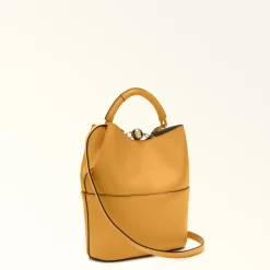 Furla Bucket Bags|Top Handles<Sfera Bucket Bag S senape+vaniglia int.