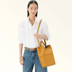 Furla Bucket Bags|Top Handles<Sfera Bucket Bag S senape+vaniglia int.