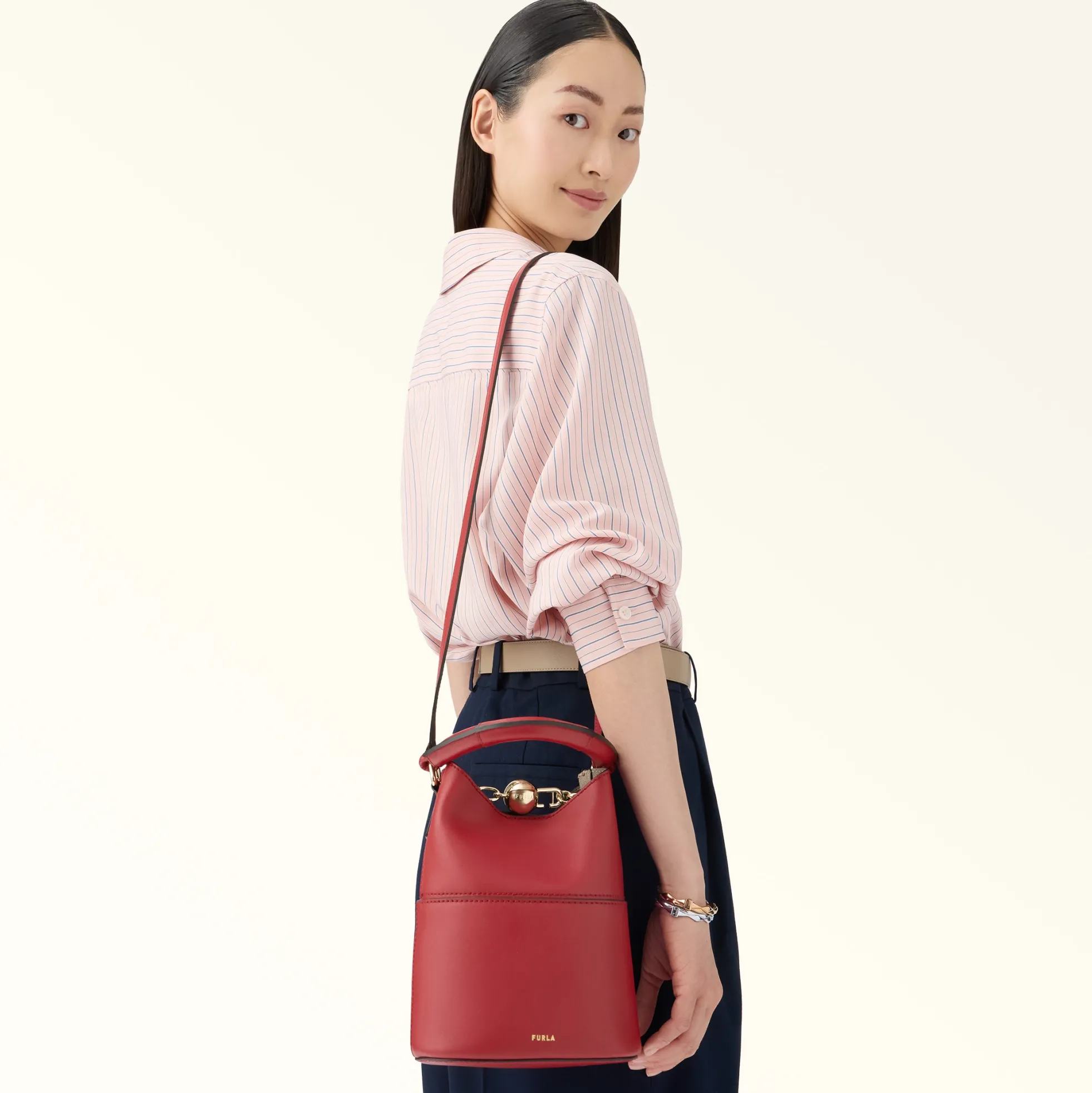 Furla Bucket Bags|Mini Bags And Pouches<Sfera Mini Bag lacca+azalea int.