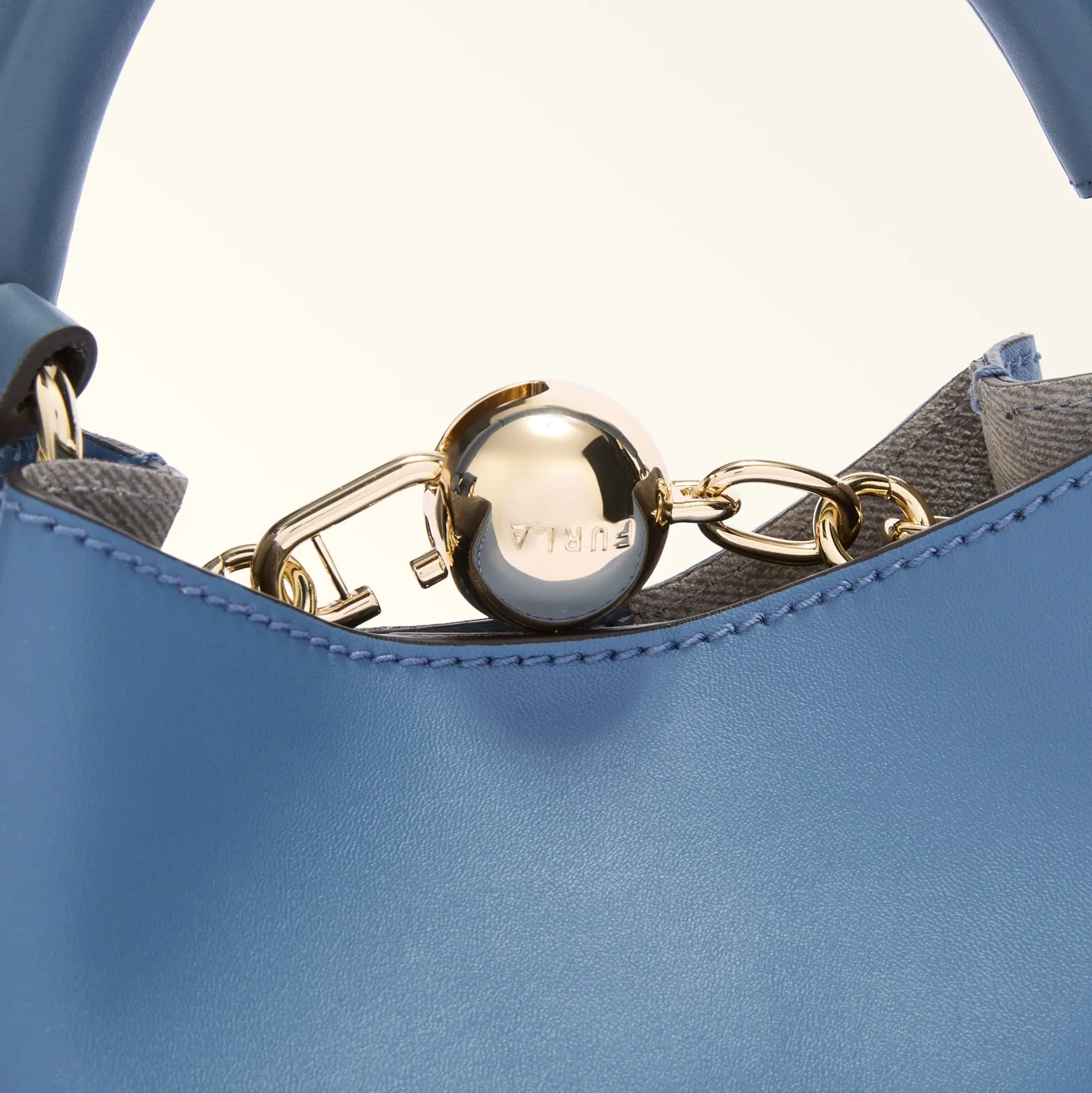 Furla Bucket Bags|Mini Bags And Pouches<Sfera Mini Bag jeans+grigio int.