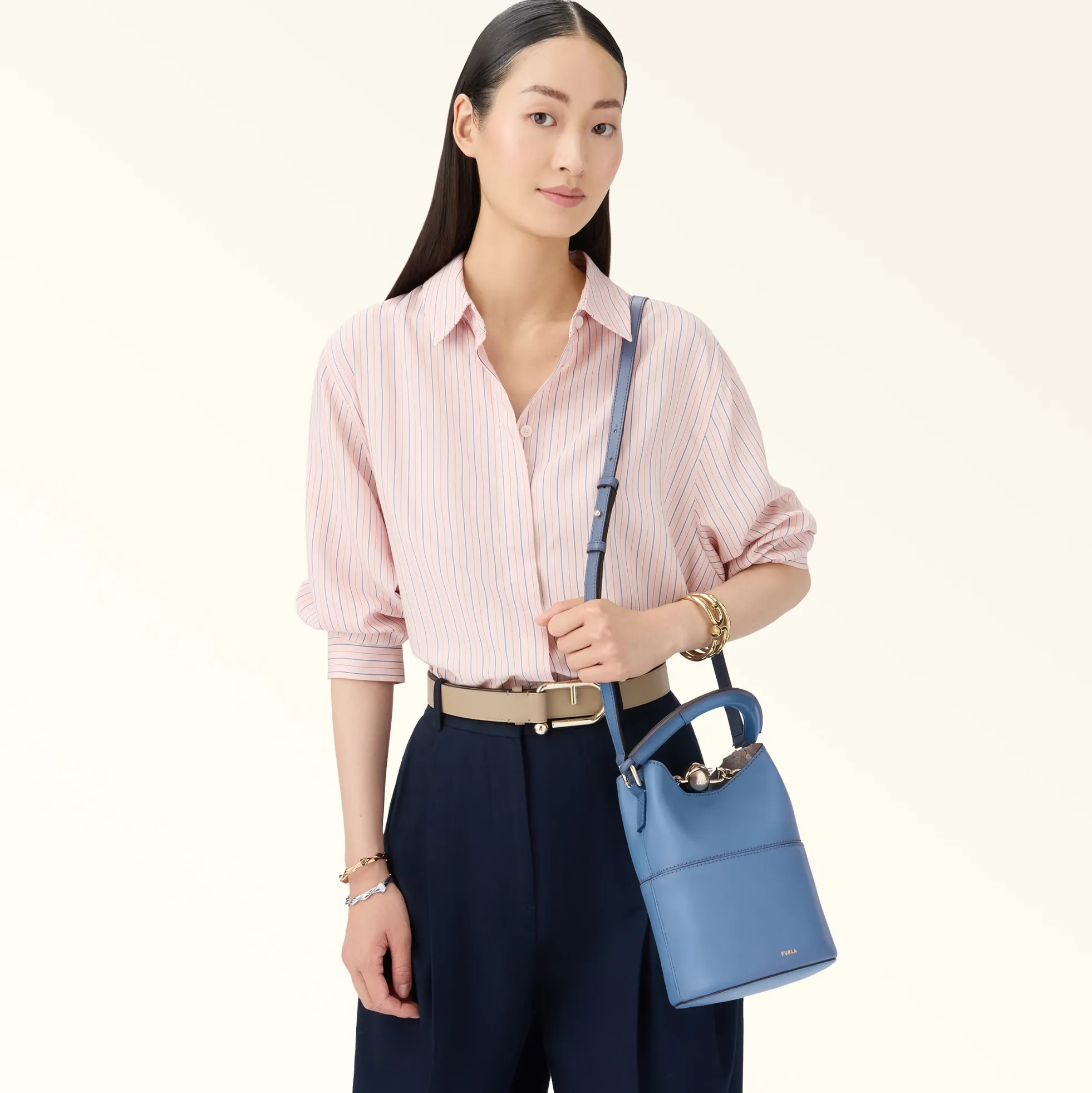 Furla Bucket Bags|Mini Bags And Pouches<Sfera Mini Bag jeans+grigio int.