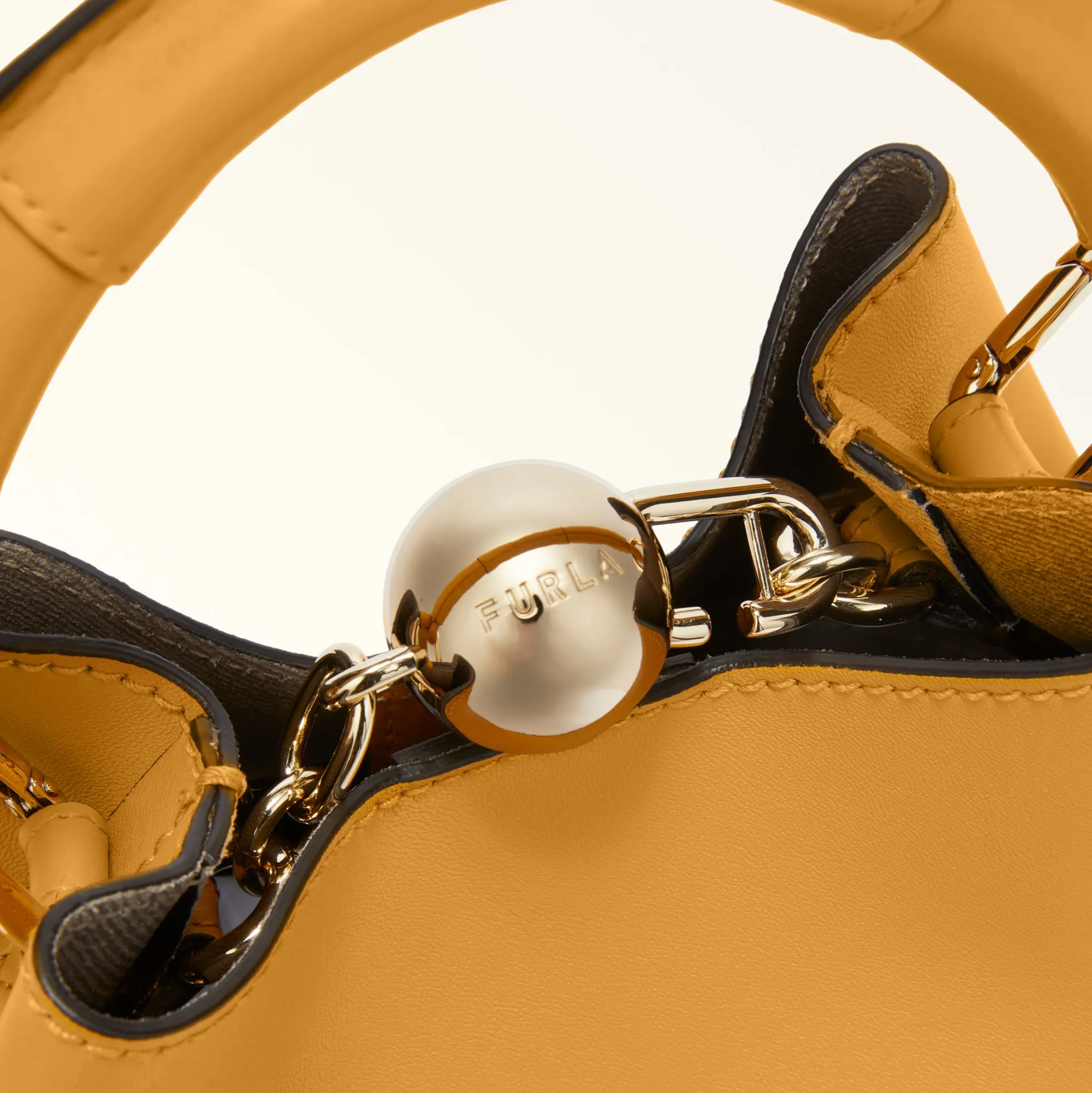 Furla Bucket Bags|Mini Bags And Pouches<Sfera Mini Bag senape+vaniglia int.