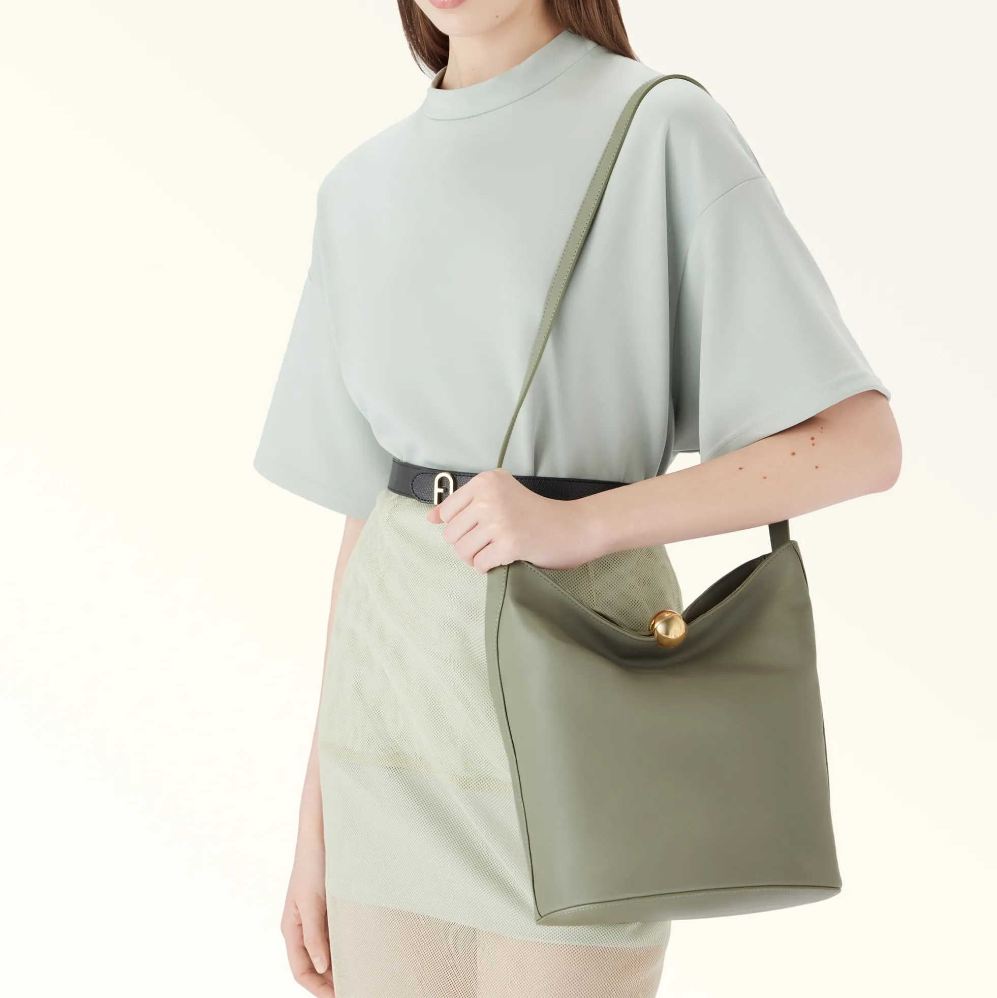 Furla Bucket Bags|Shoulder Bags<Sfera Soft Bucket Bag S agave b