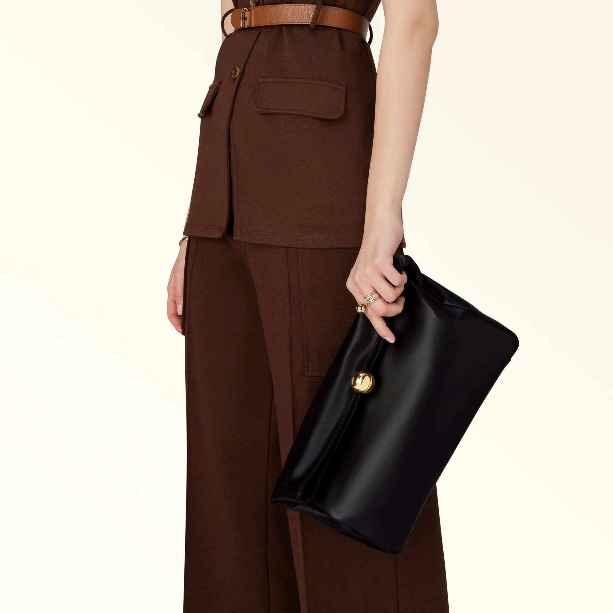 Furla The Black Bag Edit|Furla Sfera Soft<Sfera Soft Clutch M nero