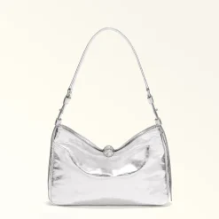 Furla Shoulder Bags|Furla Sfera Soft<Sfera Soft Shoulder Bag M color silver