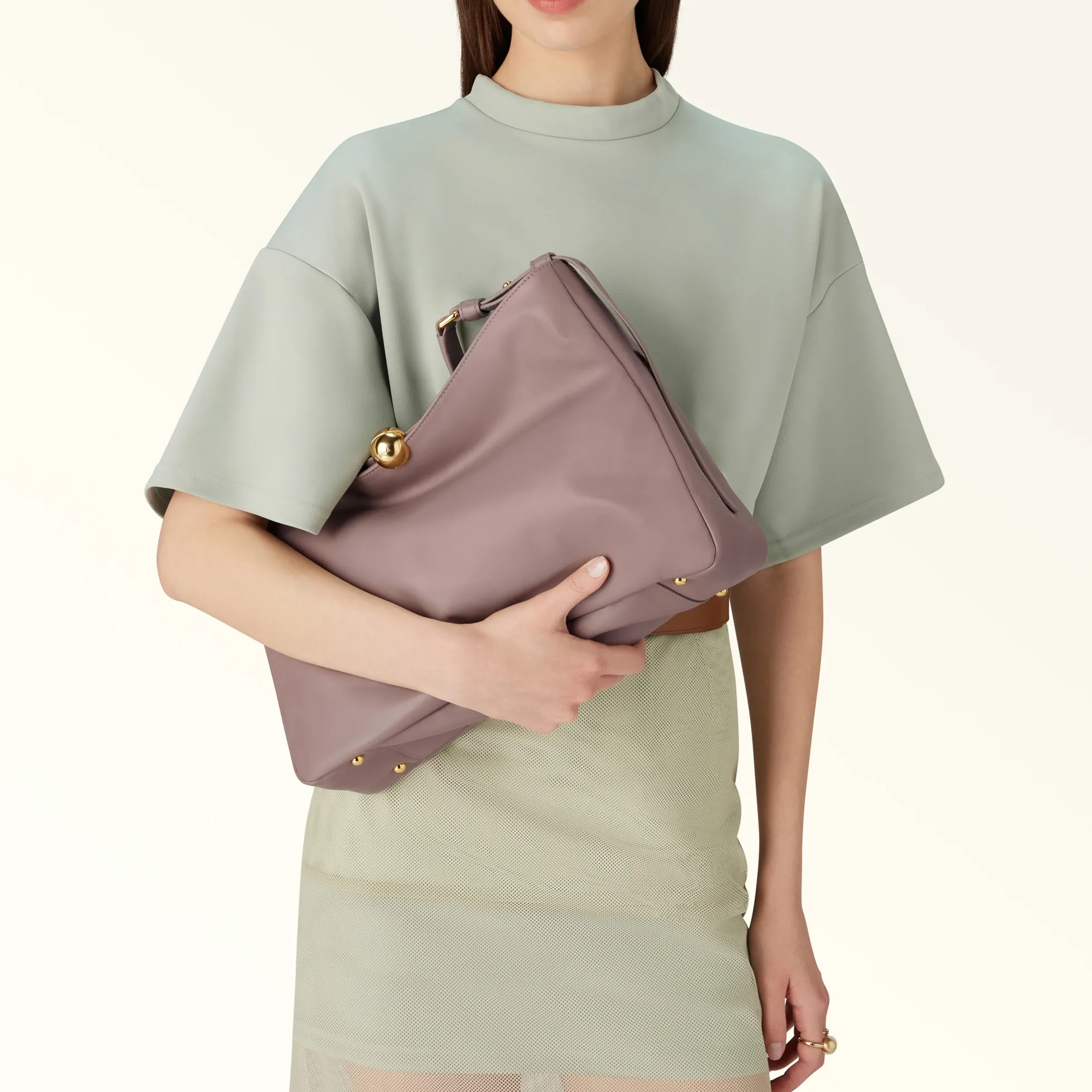 Furla Maxi Bags|Shoulder Bags<Sfera Soft Shoulder Bag L mauve
