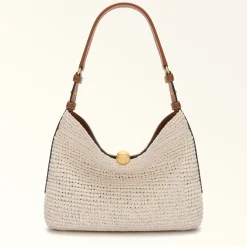 Furla Maxi Bags|Shoulder Bags<Sfera Soft Shoulder Bag L naturale+cognac h