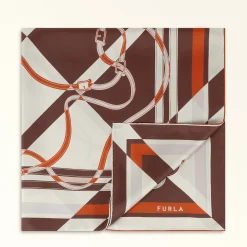 Furla Scarves<Tortona Carré cioccolato+panna