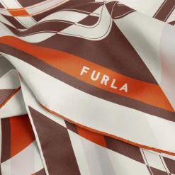 Furla Scarves<Tortona Carré cioccolato+panna